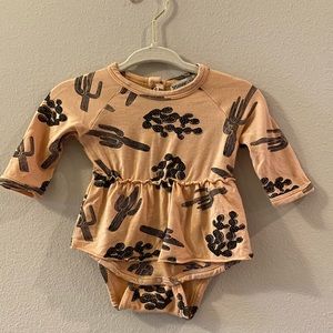 Spearmint Love Cactus Skirted Onesie